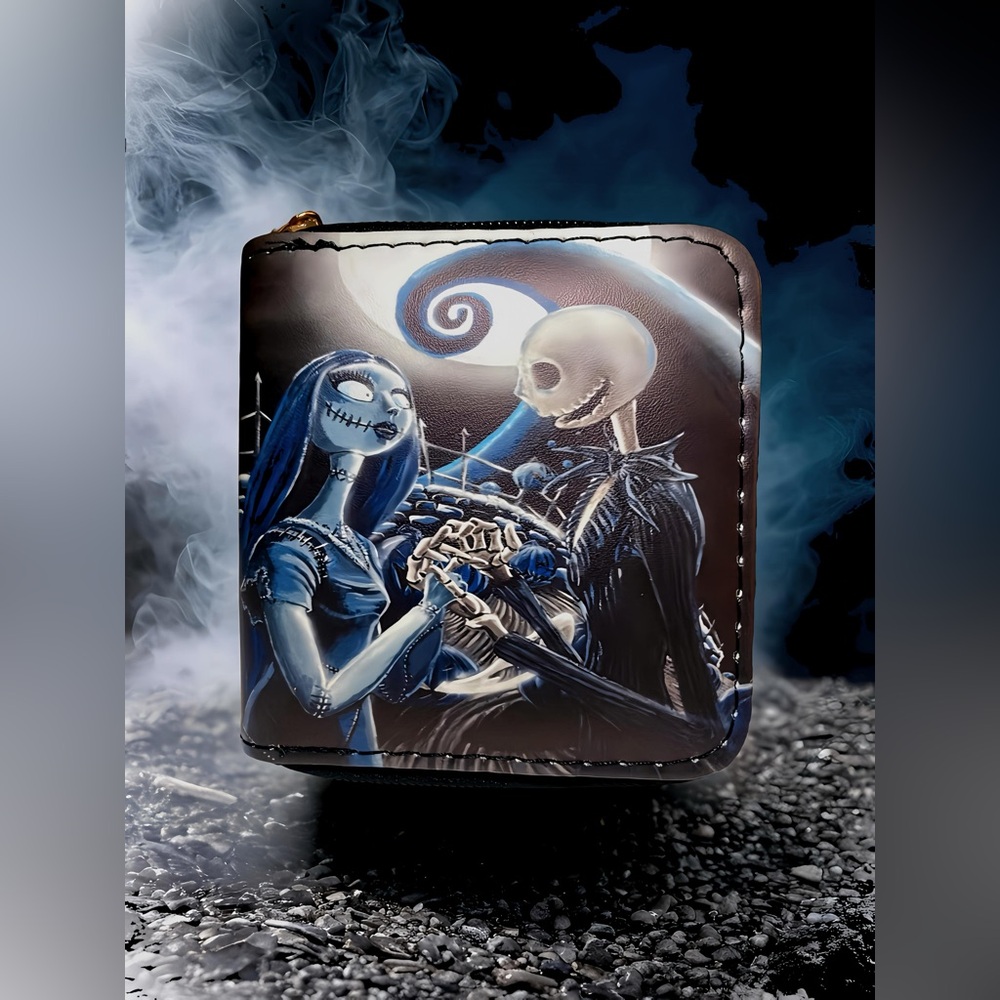 🖤 Step into Halloween Town with this hauntingly beautiful NBC wallet! 🖤